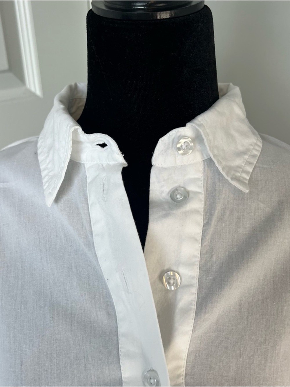 PIOMBO Woman's White Pure Cotton Popover Shirt - Picture 2 of 6